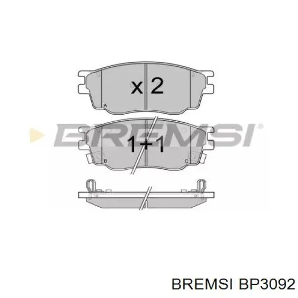 Sapatas do freio dianteiras de disco Bremsi BP3092 preço, a partir de 29,49 USD