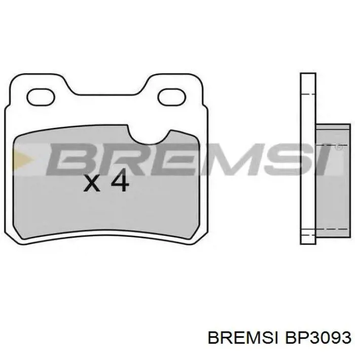 Compre BP3093 Bremsi Sapatas do freio dianteiras de disco