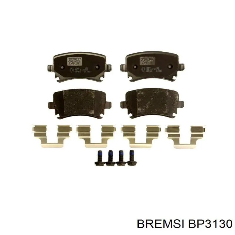 Compre BP3130 Bremsi Sapatas do freio traseiras de disco