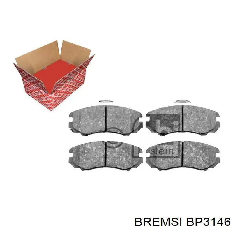 Compre BP3146 Bremsi Sapatas do freio dianteiras de disco
