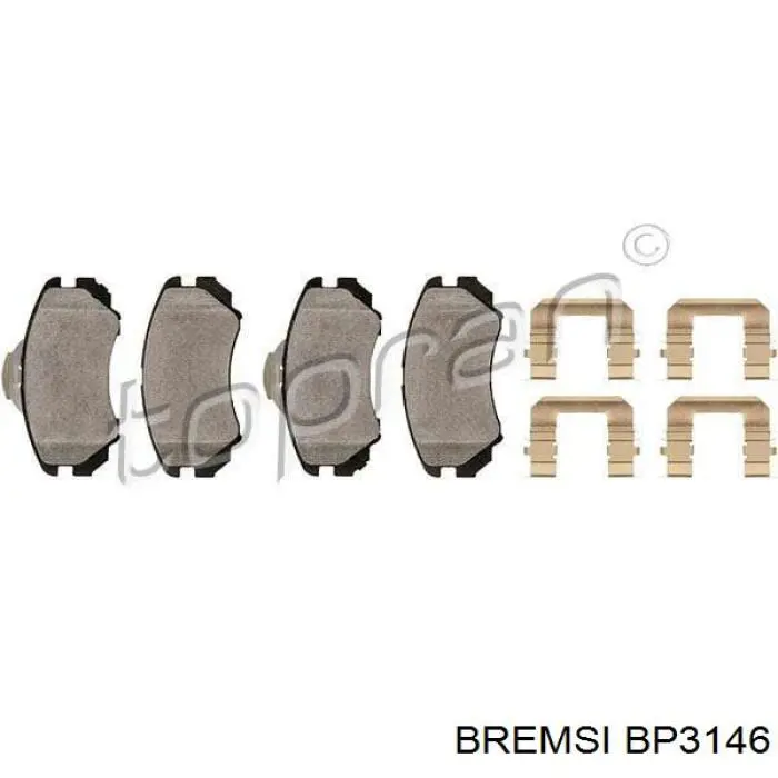 Sapatas do freio dianteiras de disco Bremsi BP3146 preço, a partir de 26,32 USD