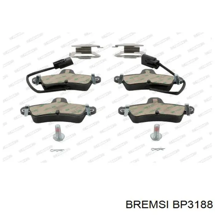 Compre BP3188 Bremsi Sapatas do freio traseiras de disco