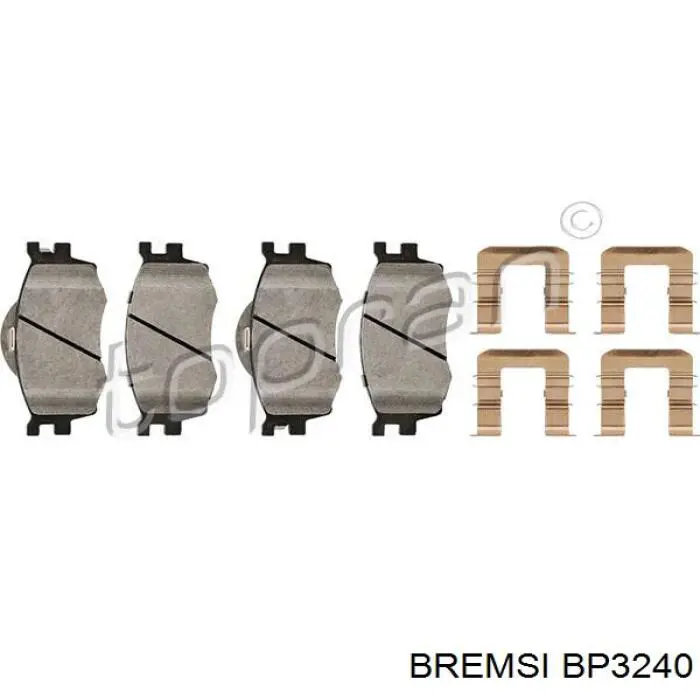 Sapatas do freio dianteiras de disco Bremsi BP3240 preço, a partir de 29,40 USD