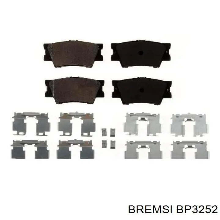 Compre BP3252 Bremsi Sapatas do freio traseiras de disco