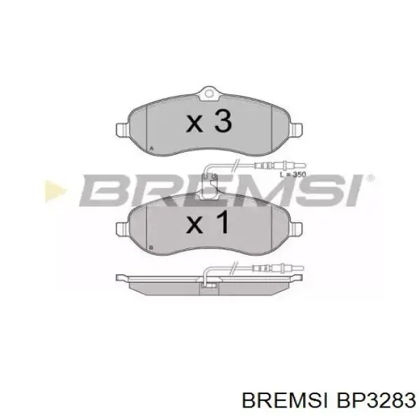 BP3283 Bremsi Sapatas do freio dianteiras de disco