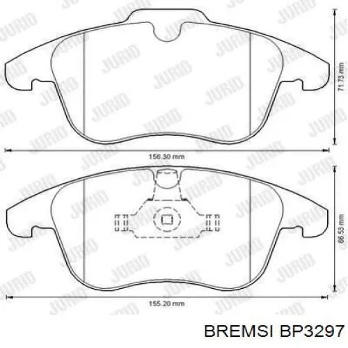 Compre BP3297 Bremsi Sapatas do freio dianteiras de disco