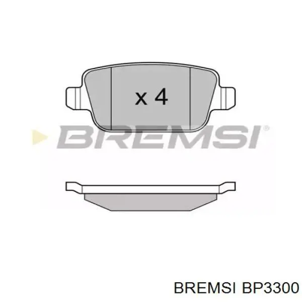 BP3300 Bremsi Sapatas do freio traseiras de disco