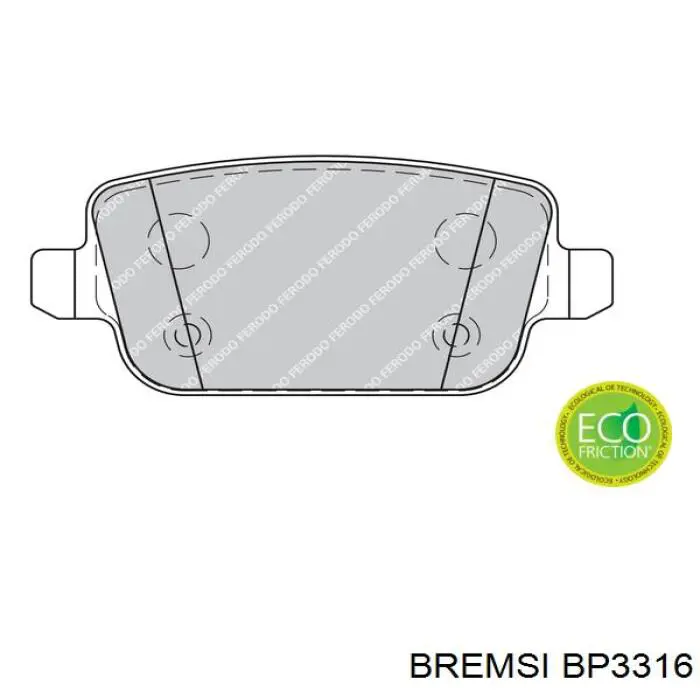 Compre BP3316 Bremsi Sapatas do freio dianteiras de disco