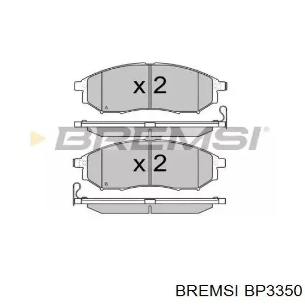 Compre BP3350 Bremsi Sapatas do freio dianteiras de disco