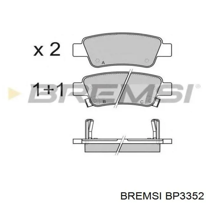 Compre BP3352 Bremsi Sapatas do freio dianteiras de disco