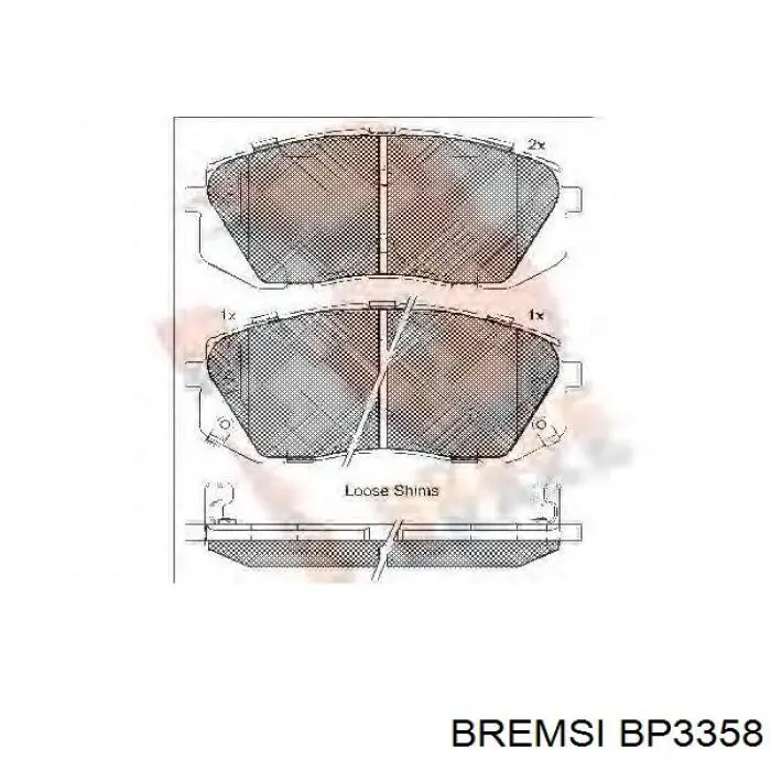 Compre BP3358 Bremsi Sapatas do freio dianteiras de disco