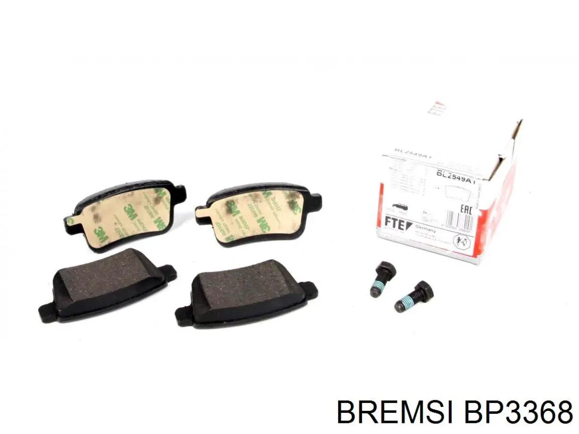 Compre BP3368 Bremsi Sapatas do freio traseiras de disco