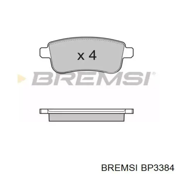 Sapatas do freio traseiras de disco Bremsi BP3384 preço, a partir de 26,95 USD