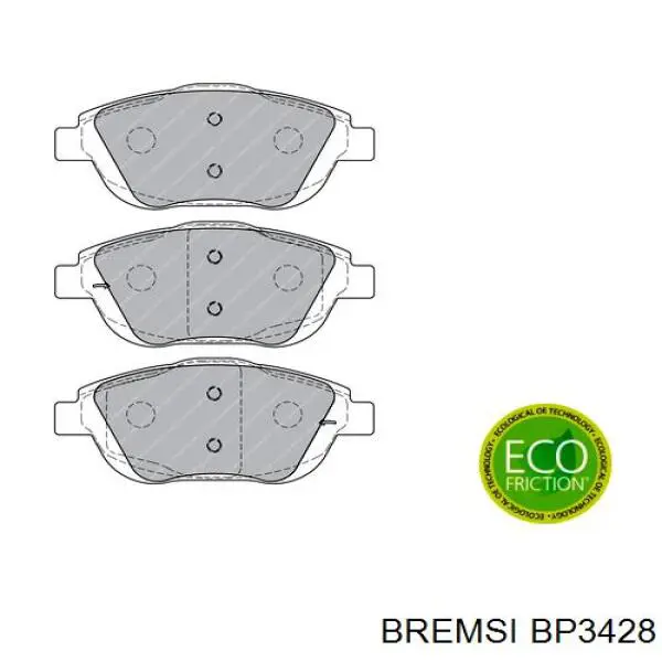 Compre BP3428 Bremsi Sapatas do freio dianteiras de disco