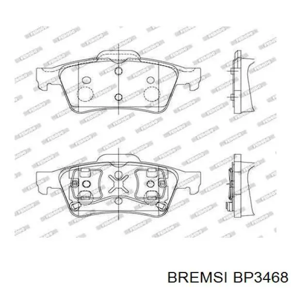 Sapatas do freio traseiras de disco Bremsi BP3468 preço, a partir de 24,66 USD