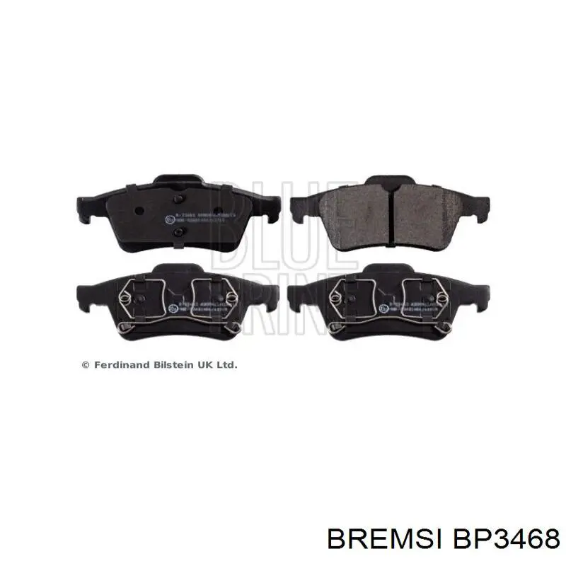 Compre BP3468 Bremsi Sapatas do freio traseiras de disco