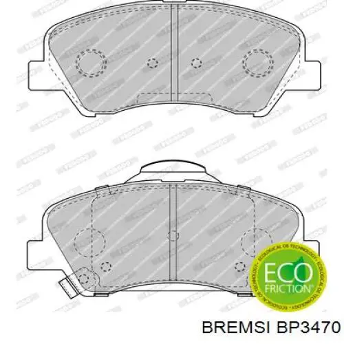 Sapatas do freio dianteiras de disco Bremsi BP3470 preço, a partir de 28,75 USD