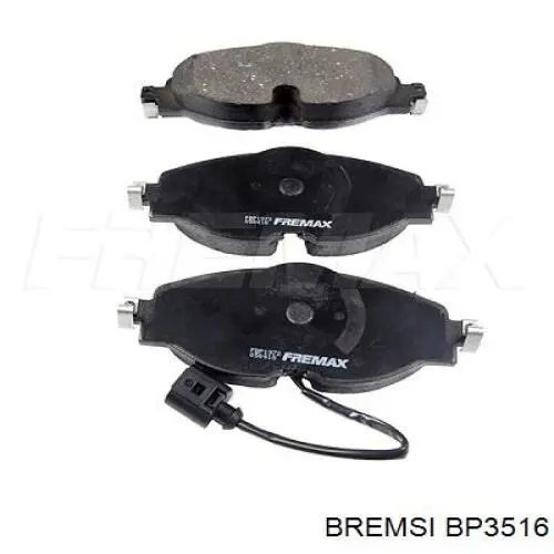 Sapatas do freio dianteiras de disco Bremsi BP3516 preço, a partir de 40,40 USD