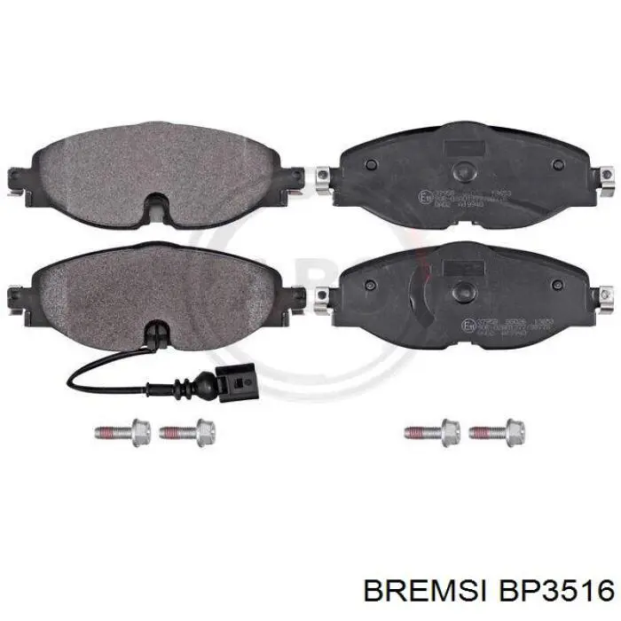 BP3516 Bremsi Sapatas do freio dianteiras de disco