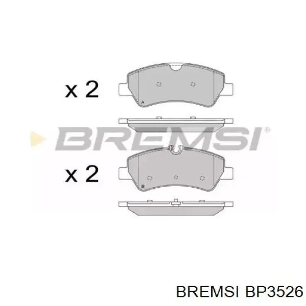 BP3526 Bremsi Sapatas do freio traseiras de disco