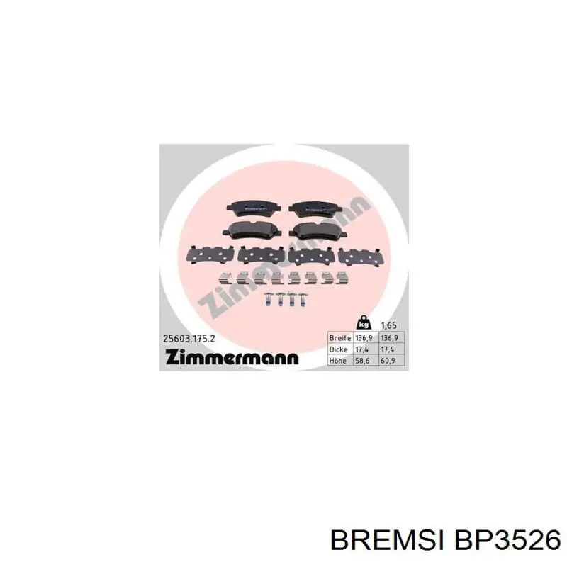 Sapatas do freio traseiras de disco Bremsi BP3526 preço, a partir de 29,16 USD