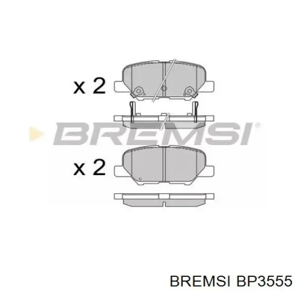 BP3555 Bremsi Sapatas do freio traseiras de disco