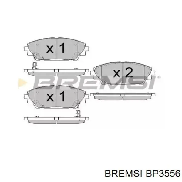 BP3556 Bremsi Sapatas do freio dianteiras de disco