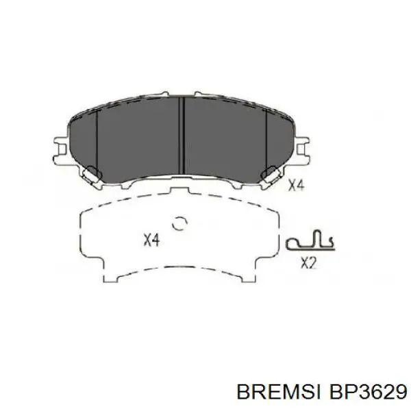 Sapatas do freio dianteiras de disco Bremsi BP3629 preço, a partir de 27,31 USD