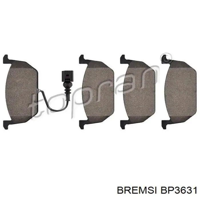 Compre BP3631 Bremsi Sapatas do freio dianteiras de disco