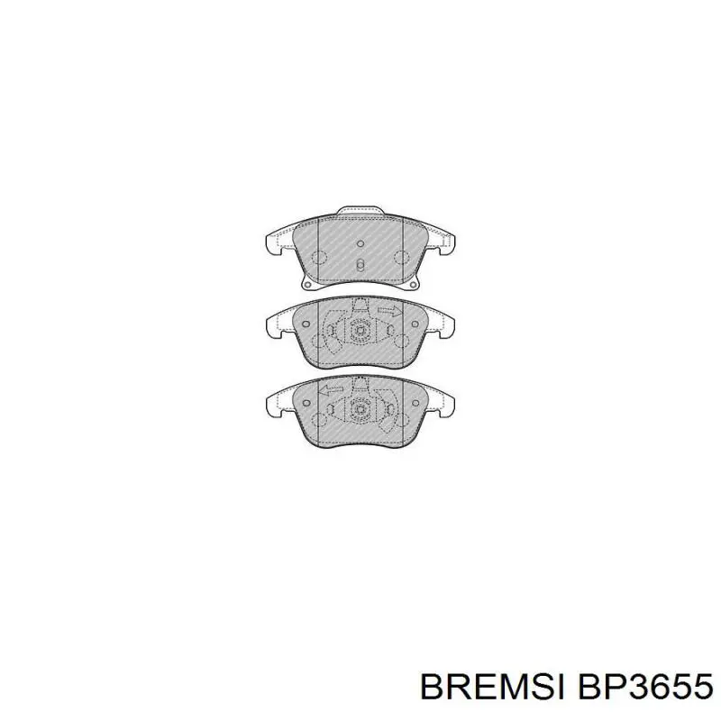 Compre BP3655 Bremsi Sapatas do freio dianteiras de disco