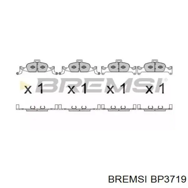 BP3719 Bremsi Sapatas do freio dianteiras de disco