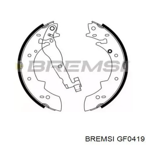 GF0419 Bremsi Sapatas do freio traseiras de tambor