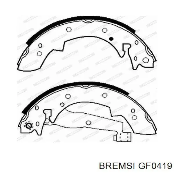 Sapatas do freio traseiras de tambor Bremsi GF0419 preço, a partir de 24,72 USD