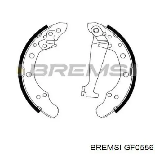 GF0556 Bremsi Sapatas do freio traseiras de tambor