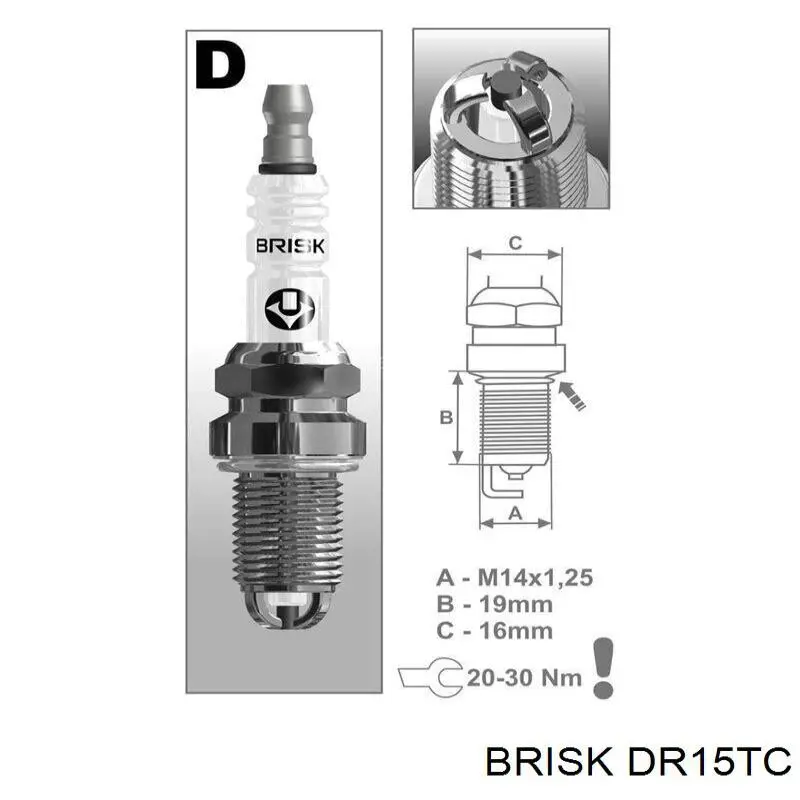 DR15TC Brisk Vela de ignição