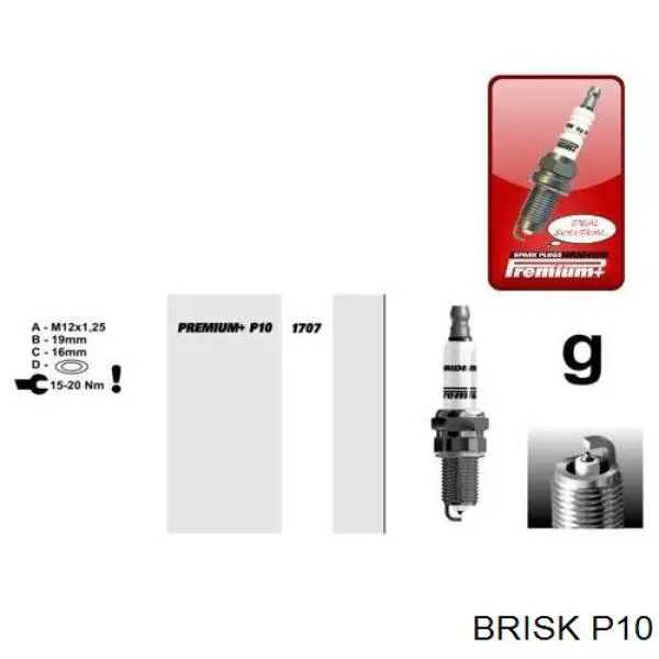 Vela de ignição P10 Brisk