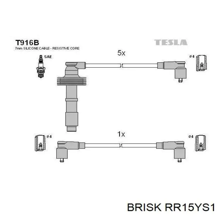 RR15YS1 Brisk Vela de ignição