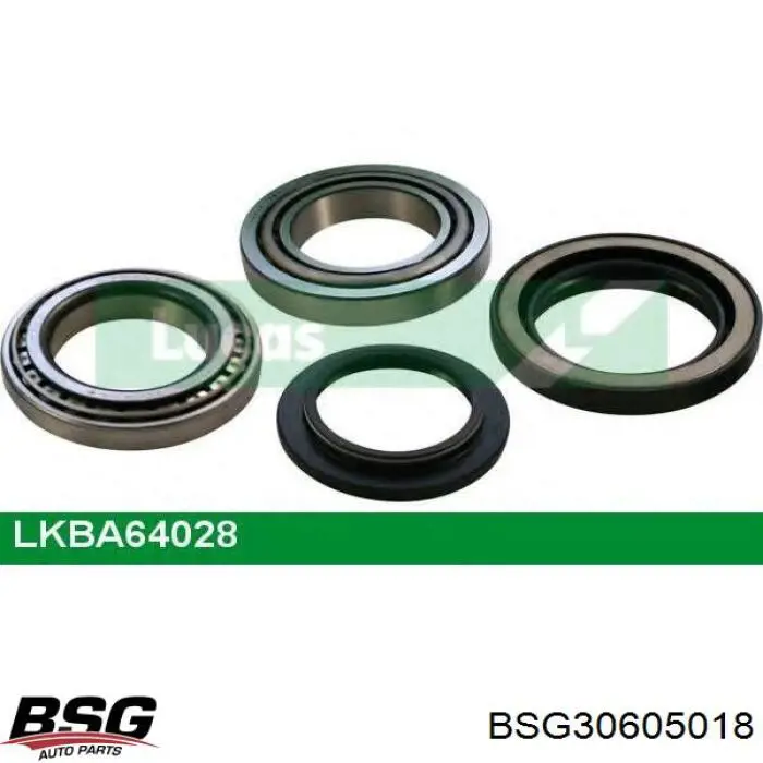 Compre BSG30605018 BSG Rolamento de cubo traseiro