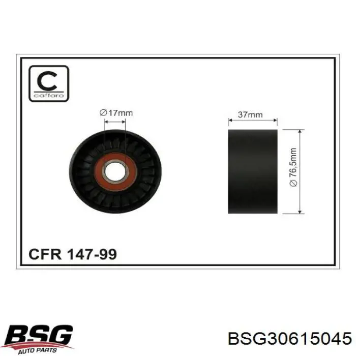 Rolo parasita da correia de transmissão BSG BSG30615045 preço, a partir de 69,32 USD