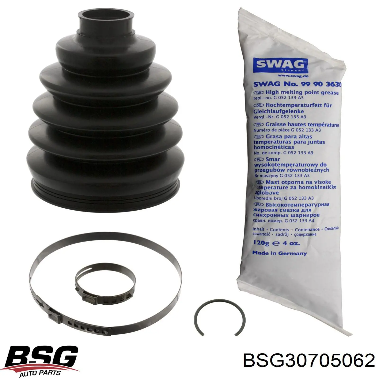 Compre BSG30705062 BSG Botas de proteção de Juntas homocinéticas do semieixo dianteiro, kit