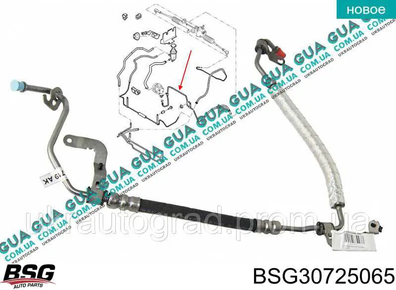 Mangueira da Direção hidrâulica assistida de pressão alta desde a bomba até a régua (do mecanismo) Ford 7T163A719AG preço, a partir de 70,39 USD