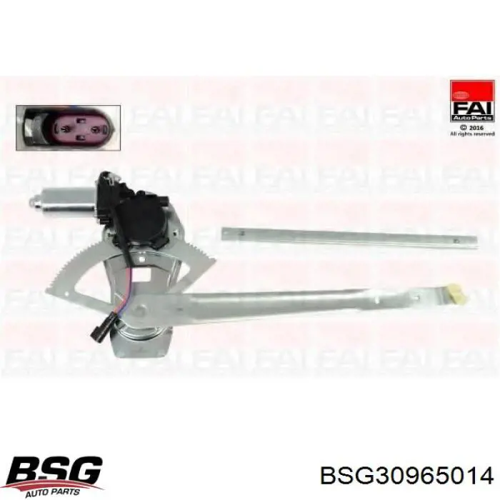 Compre BSG30965014 BSG Mecanismo de acionamento de vidro da porta dianteira esquerda