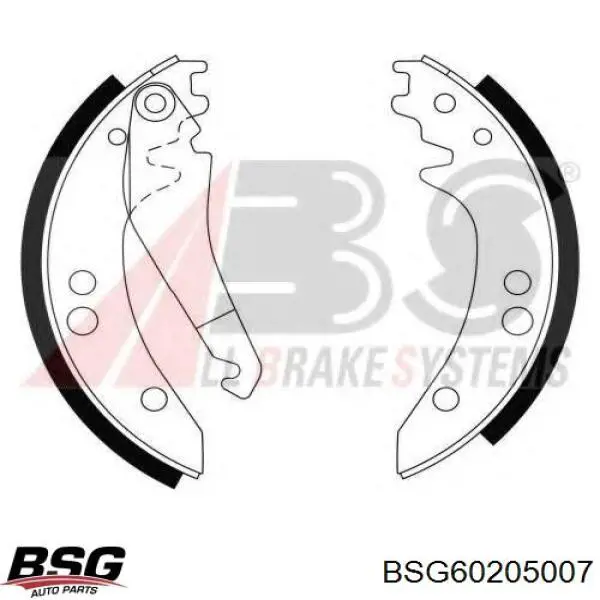 Sapatas do freio traseiras de tambor BSG BSG60205007 preço, a partir de 23,02 USD
