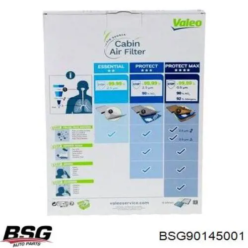 Filtro de salão BSG BSG90145001 preço, a partir de 6,04 USD