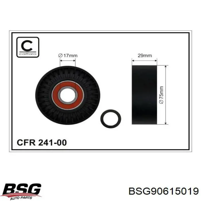 Rolo parasita da correia de transmissão BSG BSG90615019 preço, a partir de 23,00 USD