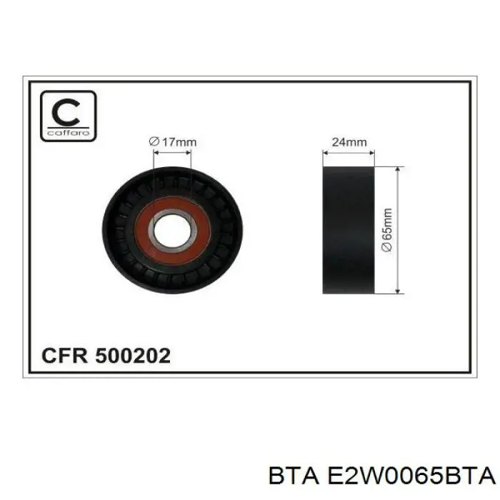Rolo de reguladora de tensão da correia de transmissão E2W0065BTA BTA