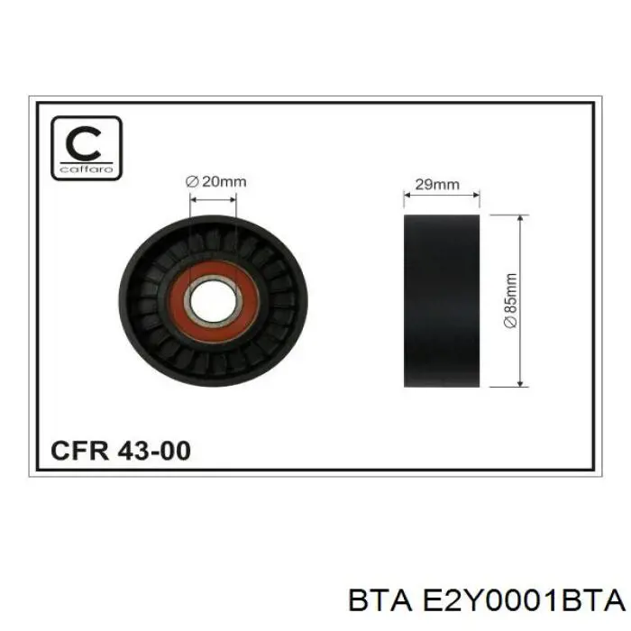 Rolo parasita da correia de transmissão Caffaro 5014367 preço, a partir de 19,85 USD