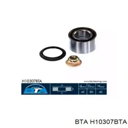 Rolamento de cubo traseiro BTA H10307BTA preço, a partir de 27,85 USD