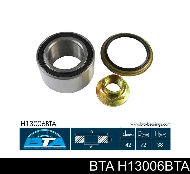 Rolamento de cubo dianteiro BTA H13006BTA preço, a partir de 28,60 USD