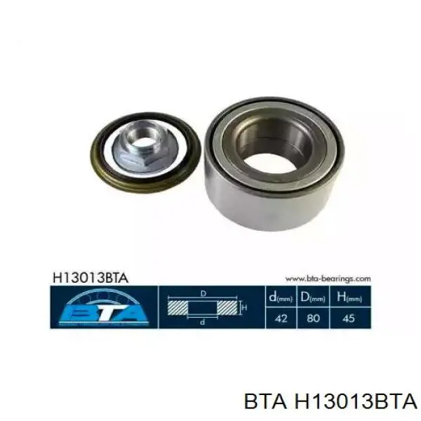 Rolamento de cubo dianteiro BTA H13013BTA preço, a partir de 30,54 USD